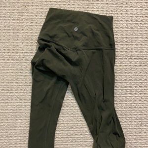 Dark green lululemon ultra high waisted leggings